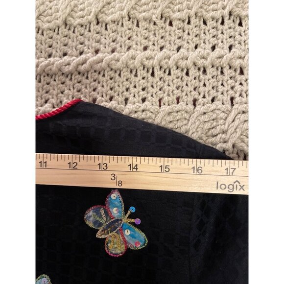 Allure Butterfly Embroidered Jacket‎ WOMEN'S SIZE S S - Picture 15 of 16